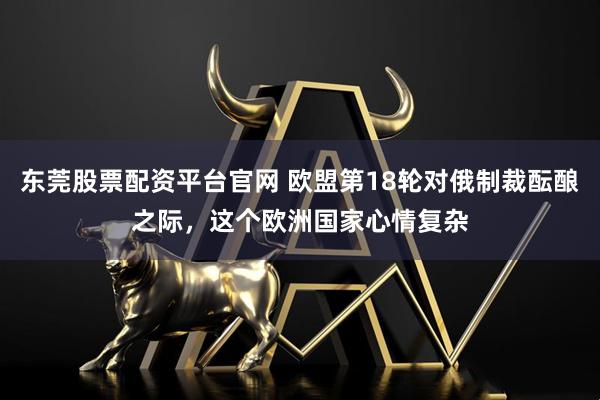 东莞股票配资平台官网 欧盟第18轮对俄制裁酝酿之际，这个欧洲国家心情复杂