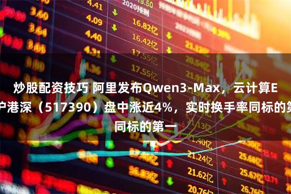 炒股配资技巧 阿里发布Qwen3-Max，云计算ETF沪港深（517390）盘中涨近4%，实时换手率同标的第一